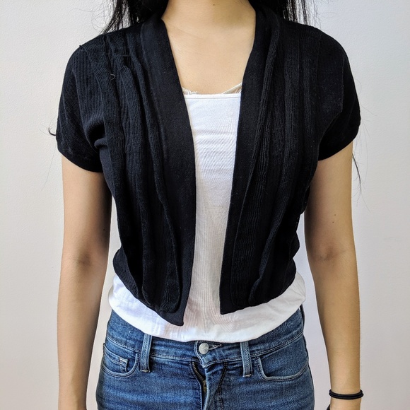 Kenneth Cole Black Shrug Sweater - Picture 1 of 5